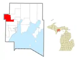 Location within Delta County