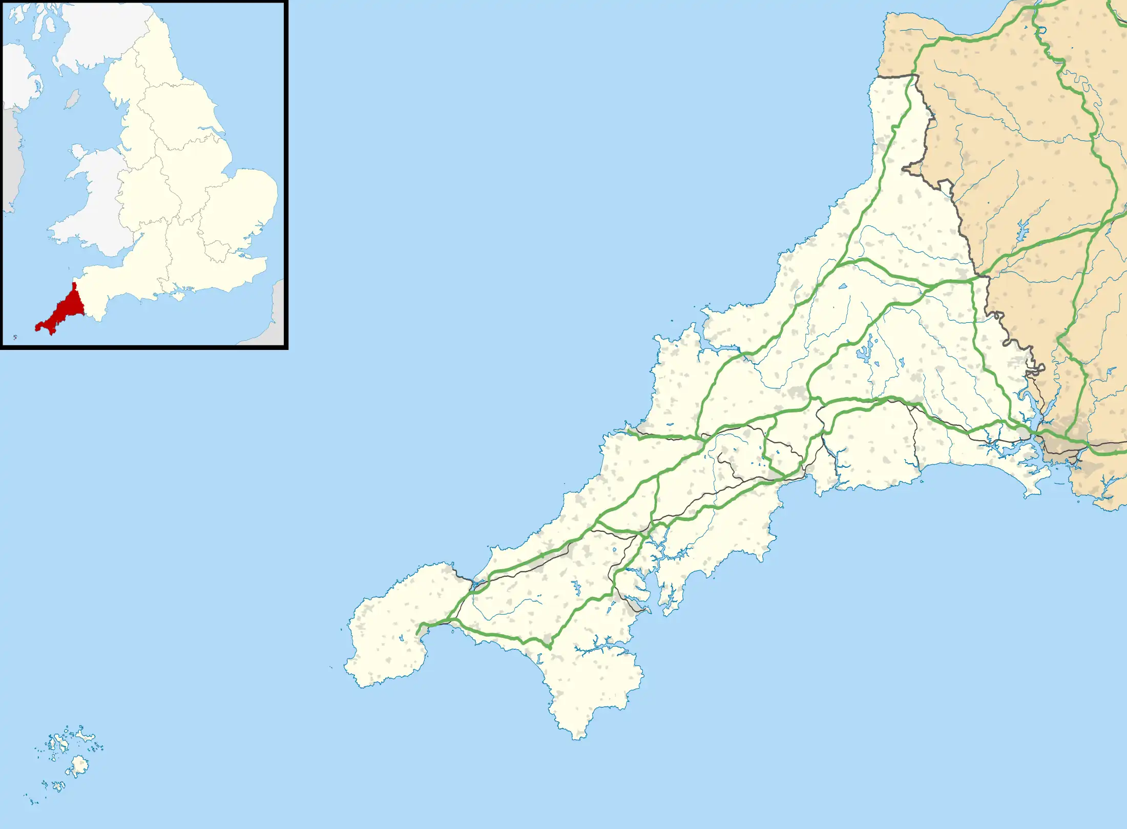 Counties 3 Cornwall is located in Cornwall