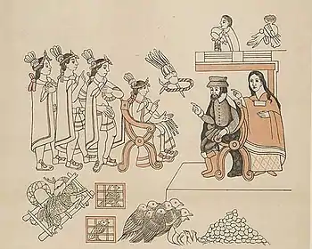 Representation of La Malinche, herself the daughter of the Cacique of Oluta and Xaltipa, and the owner of the encomienda of Huilotlan