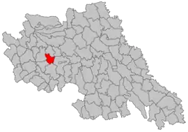 Location in Iași County