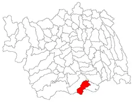 Location in Bacău County