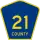 County Road 21 marker