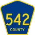 County Route 542 marker