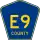 County Road E9 marker