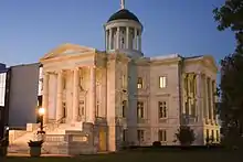 The exterior of the Somerset County Courthouse in Somerville, New Jersey.