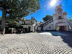 Courtyard of main house in late summer