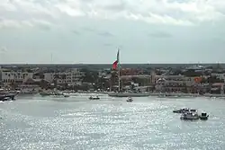 Aerial view of San Miguel de Cozumel