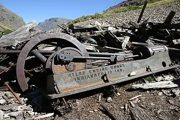 Mining equipment at the lake