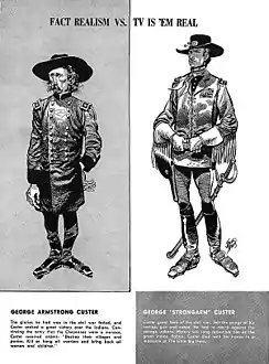 Caricatures of George Armstrong Custer by illustrator/cartoonist Jack Davis