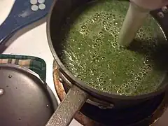 Cream of spinach soup