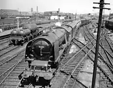 No. 46236 City of Bradford approaching Crewe in 1957.