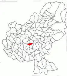 Location in Mureș County