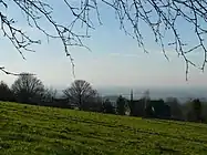 Croft Field with Werneth Low's visitors' centre in the background.