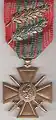 Croix de guerre 1939-1945 with one palm (citation at the orders of the armed forces).