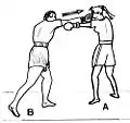 A straight in counterpunch . Were this over the jab, it would be considered a cross.