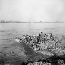 Soldiers of 5th Battalion during the Rhine crossing, March 1945