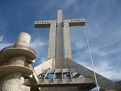 Cruz del Tercer Milenio, completed in 2001, is representative of Brutalist architecture.