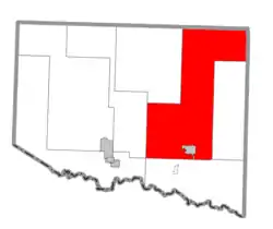 Location within Iron County