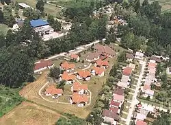 Aerial view of the village