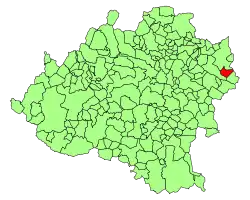 Location of Cueva de Ágreda in Soria Province