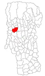 Location in Argeș County