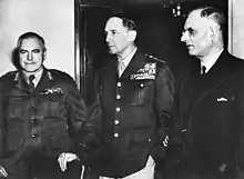 Image 90MacArthur with Blamey and Prime Minister Curtin in March 1942 (from Military history of Australia during World War II)