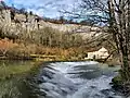 Dam and former mill on the river Lison