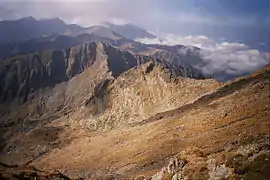 Făgăraș Mountains as viewed from Negoiu