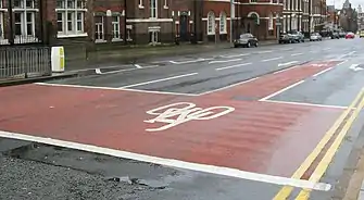 Advanced stop line, Liverpool, UK