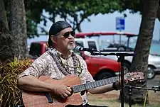 Pahinui performing at the Waikiki Natatorium War Memorial in 2012