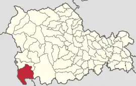 Location in Neamț County