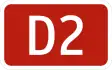 D2 Motorway shield}}