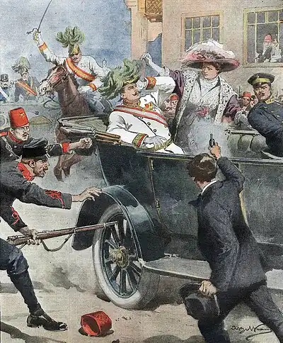 Image 50The Assassination of Archduke Franz Ferdinand of Austria and Sophie, Duchess of Hohenberg in Sarajevo, by Gavrilo Princip (from Bosnia and Herzegovina)