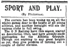 Newspaper clipping reporting Formation of Dundalk G.N.R. Association Club, Dundalk Democrat, 26 September 1903