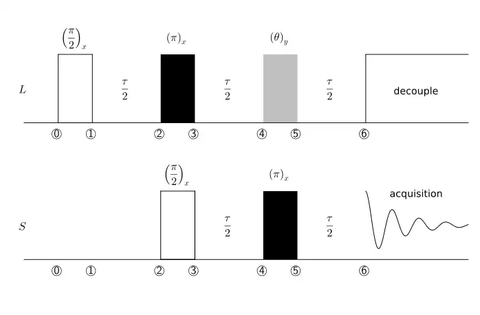 The basic pulse sequence for the DEPT NMR experiment