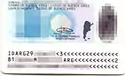 Back side of previous version of DNI card, issued 2012-2020