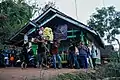 Sisingaan dance performance in a village.