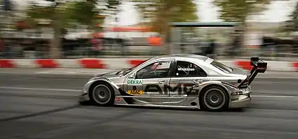 Mika Häkkinen demonstrates Mercedes-Benz AMG C-Class W203 DTM