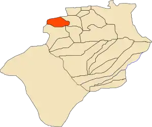 Location of Méridja commune within Béchar Province