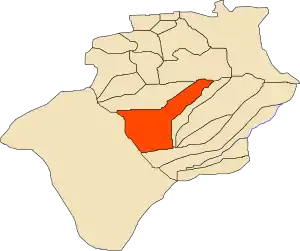 Location of Béni Abbès commune within Bechar Province