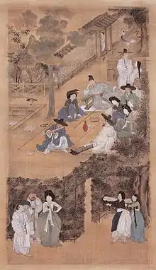 Kim Hong-do, A musical party, start of 19th century.