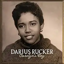 A black-and-white photo of Carolyn Rucker's face