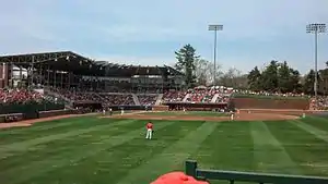 Davenport Field, April 13, 2014 during game between Virginia and Clemson, prior to the 2018 renovation.