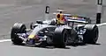 David Coulthard driving the RB3 at the 2007 British Grand Prix, with the one-off Wings for Life livery.