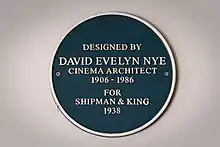 Designed by David Evelyn Nye, Cinema architect, 1906-1986, for Shipman & King 1938