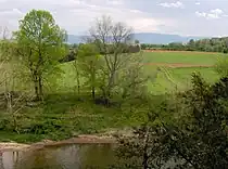 View of the park from the cliffs above the Nolichucky