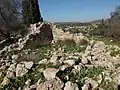 Razed structures in Dayr Aban