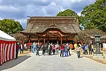 Front view of Dazaifu Tenmangu honden