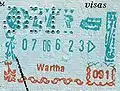 East German passport stamp from Wartha.