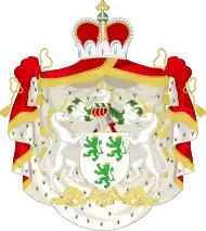 Coat of arms of the de Lannoy family with a princely mantle.